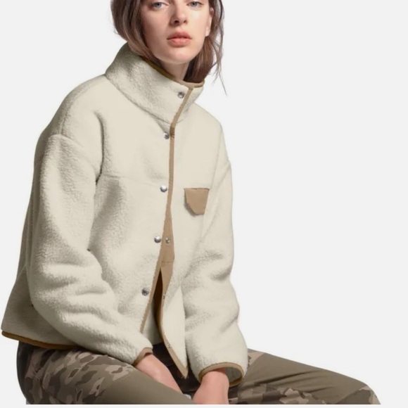 The North Face Cragmont Fleece Jacket Sherpa Jacket in Cream/Tan Size Large - Picture 1 of 14
